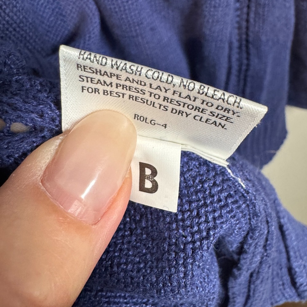 Eileen Fisher Linen Sweater‎ Size Small Purple Popover Breathable Beach Coastal - Picture 6 of 7